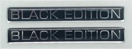 Black Edition Silver Siyah 3D logo sticker 2 adet