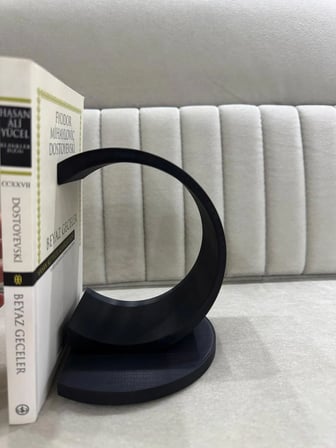 Todekora Minimal Kavisli Kitap Tutucu Modern Dekoratif Kitaplık Aksesuarı Masa Aksesuarı
