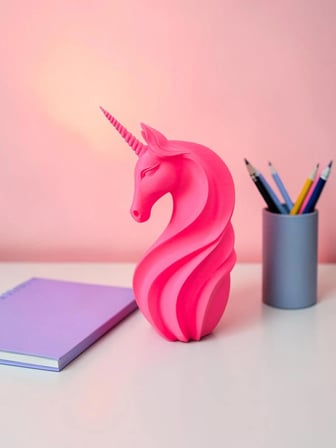  Todekora Pembe Unicorn Biblo Masaüstü Dekoratif Heykel Çocuk Ve Genç Odası Aksesuarı 24 cm