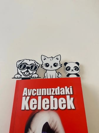 Todekora Sevimli Dostlar Figürlü Kitap Ayracı 3’lü Set Renkli Sert Plastik Hediyelik