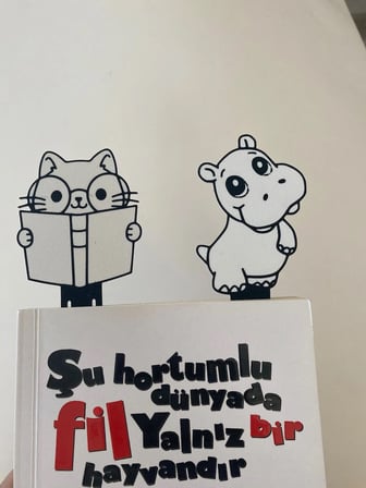 Todekora Sevimli Dostlar Kitap Ayracı 4’Lü Set-Sert Plastik-Okuma Köşesi-Hediyelik