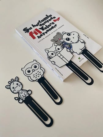 Todekora Sevimli Dostlar Kitap Ayracı 4’Lü Set-Sert Plastik-Okuma Köşesi-Hediyelik