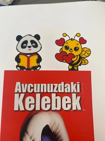 Todekora Panda & Unicorn & Kedi & Arı Çocuk Kitap Ayracı 4’Lü Set –Sert Plastik,
