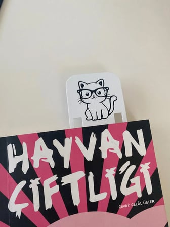 Todekora Sevimli Dostlar Figürlü Kitap Ayracı 3’lü Set – Sert Plastik, Siyah-Beyaz,