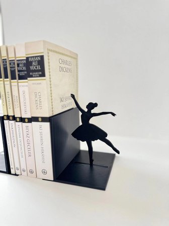 TODEKORA Balerin Kitap Tutucu Zarif Dekoratif Kitaplık Aksesuarı Kitap Dekoru
