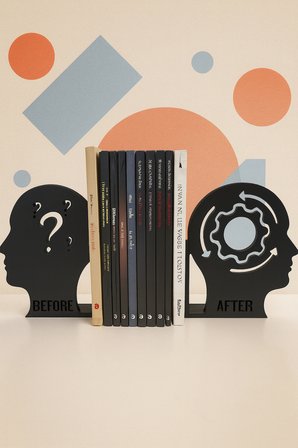 TODEKORA Before After Kitap Tutucu Dekoratif Estetik Kitap Desteği Kitaplık Dekoru