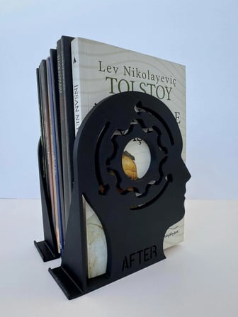 TODEKORA Before After Kitap Tutucu Dekoratif Estetik Kitap Desteği Kitaplık Dekoru