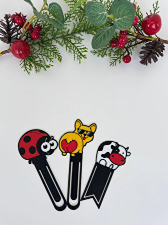  Sevimli Hayvan Figürlü 3’lü Kitap Ayracı – Çocuklara Kitap Alışkanlığı Kazandırmaya Yardımcı