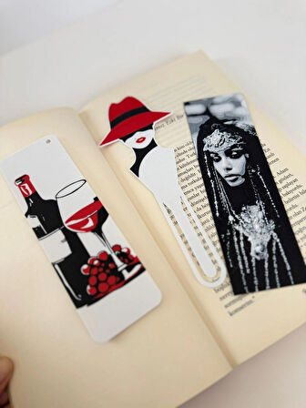 Kadın Temalı 3’lü Kitap Ayracı Seti – Sanatsal, Zarif ve Özel Tasarım