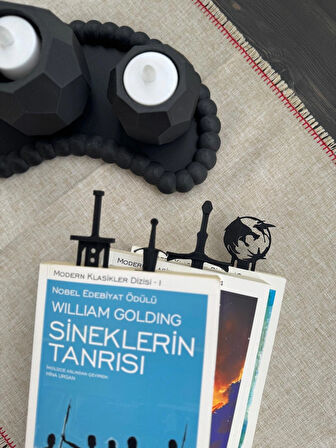 Witcher Kılıç Tasarımlı 4’lü Kitap Ayracı Seti-Kitapseverlere Özel Koleksiyon Set