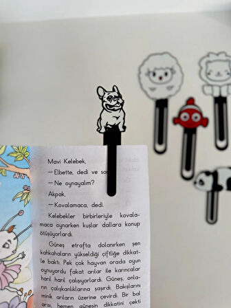 Sevimli Hayvan Figürlü Kitap Ayracı 5’li Set-Çocuklara Özel Eğlenceli Okuma Arkadaşı