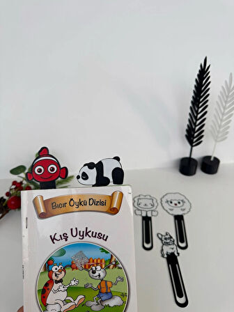 Sevimli Hayvan Figürlü Kitap Ayracı 5’li Set-Çocuklara Özel Eğlenceli Okuma Arkadaşı