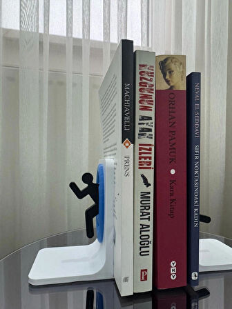 Portal Figürlü Kitap Tutucu Eğlenceli Dekoratif Kitaplık Aksesuarı Raf Düzenleyici