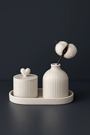 Dekoratif Kalpli Saklama Kutusu ve Vazo Seti Vazo Aksesuar Seti Modern Masaüstü & Ev Aksesuarı