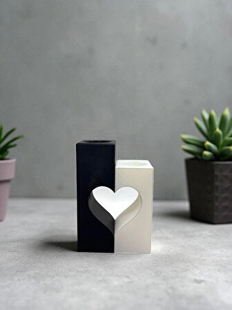 Kalp Tasarımlı Tealight Mumluk-Dekoratif Kalp Figürlü Mumluk-Dekoratif Hediye Seçeneği