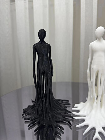 Modern Soyut İnsan Figürü 2’li Dekor Seti-Siyah & Beyaz Minimalist Biblo