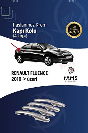 Renault Fluence Krom Kapı Kolu 4 Kapı 2010 Üzeri P. Çelik