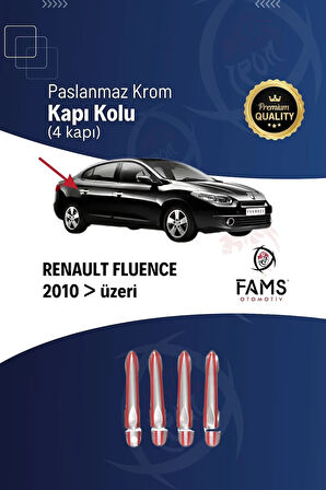 Renault Fluence Krom Kapı Kolu 4 Kapı 2010 Üzeri P. Çelik