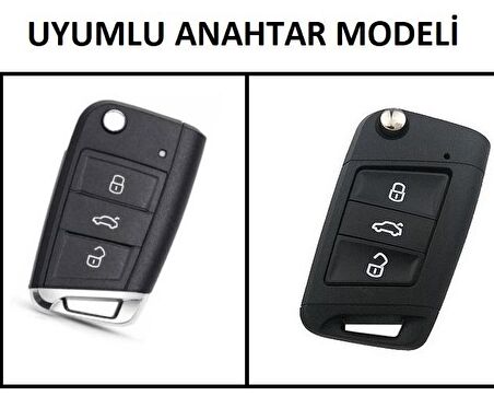 Skoda Octavia Silikon Anahtar Kabı, Sustalı Anahtar Kılıfı