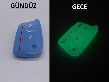 Skoda Kamiq Silikon Anahtar Kabı, Sustalı Anahtar Kılıfı