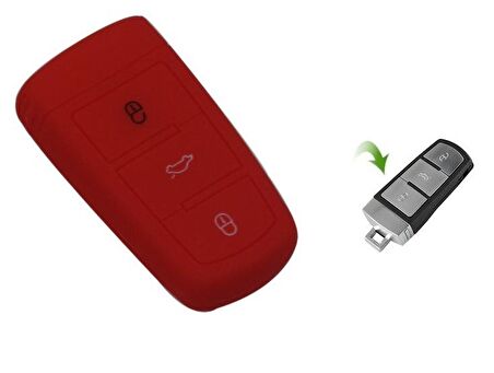 Volkswagen Passat B6 Silikon Anahtar Kılıf. Anahtarsız Çalıştırma Olan Araçlar İçindir.