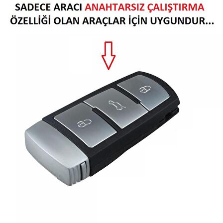 Volkswagen Passat B7 Silikon Anahtar Kılıf. Anahtarsız Çalıştırma Olan Araçlar İçindir.