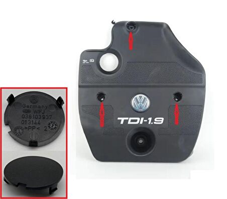 Golf 1.9 Dizel Emme Manifolt, Motor Muhafaza Tapası 038103937