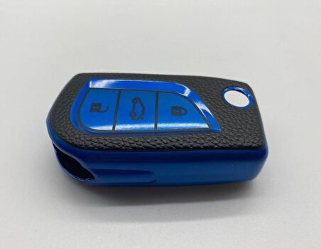 Toyota Corolla Auris Yaris Avensis Süperlüx Anahtar Koruma Kılıfı Mavi
