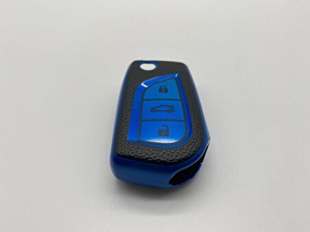 Toyota Corolla Auris Yaris Avensis Süperlüx Anahtar Koruma Kılıfı Mavi