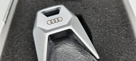 Audi Dört Halkalı Deri Anahtarlık 