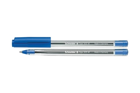 Schneider alıcının tükenmez kalem Tops 505, kapaklı model, F, BL Mavi