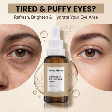 Maruderm%5 Kafein + Peptit + Hyalüronik Asit Göz Çevresi Serumu – Şişkinlik ve Koyu Halka Görünümüne Karşı Canlandırıcı Göz Kontur Bakımı, 30 ML