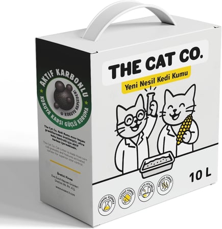 Aktif Karbonlu Kedi Kumu Tozsuz, Kokusuz | 10 Litre |%100 Doğal