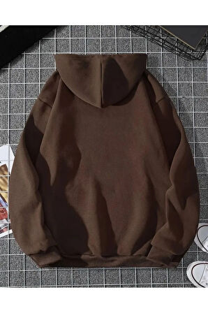 You Are Lost Yazı Detaylı Kapüşonlu Sweatshirt