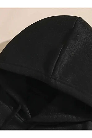 Pertty Gırls Yazı Detay Baskılı İçi Polarlı Kapüşonlu Sweatshirt