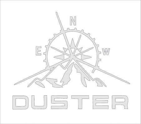 Sticker Usta Off Road Duster 4x4 Offroad Sticker 00873 Siyah 30 x 36 cm