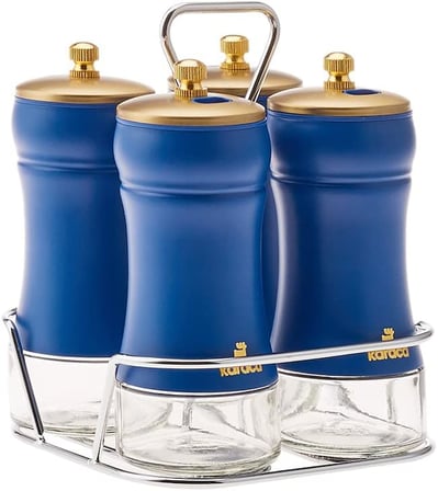 Blue Berry 5 Parça Cam Baharat Takımı