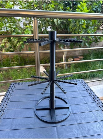 Anahtarlık Standı Boş İki Katlı 112 Adet Anahtarlık Asabilirsiniz Plastik Siyah, 65435132132123