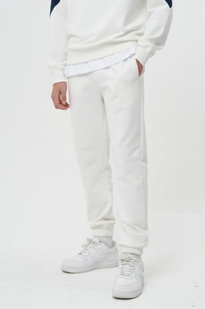 Erkek Çocuk / Genç Nakış Detaylı Renk Bloklu Oversize Sweatshirt ve Eşofman Altı Takımı