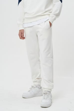 Erkek Çocuk / Genç Nakış Detaylı Renk Bloklu Oversize Sweatshirt ve Eşofman Altı Takımı