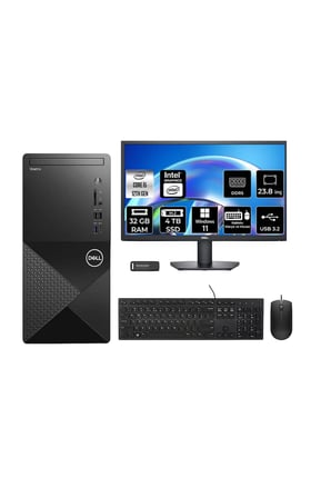 Vostro 3030MT i5 12400 32GB 4TB SSD W11P Masaüstü Bilgisayar + 23.8" Monitör