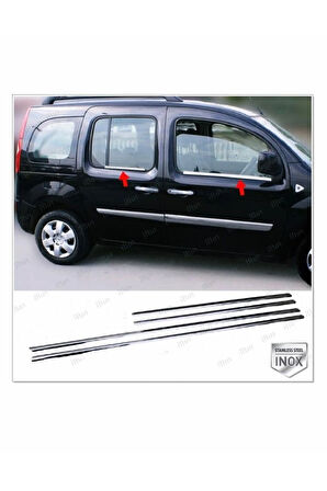 Renault Kangoo Krom Cam Çıtası 4 Prç. 2008 Üzeri P. Çelik