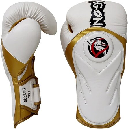 Tepito Boks Kıck Muay Thai Eldiveni Ve Bat 2000 Bandaj 2'Li Set Beyaz Altın 12 Oz