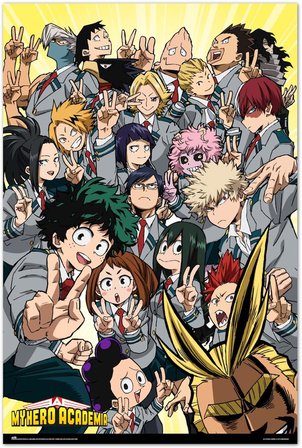 Anime Poster - My Hero Academia U.A. CLASS 1-A Poster - Sanat Baskısı - Dekorasyon Oturma Odası veya Dekorasyon Yatak Odası - Sanat Baskısı - Dekorasyon Oturma Odası - Boyut: 61 x 91