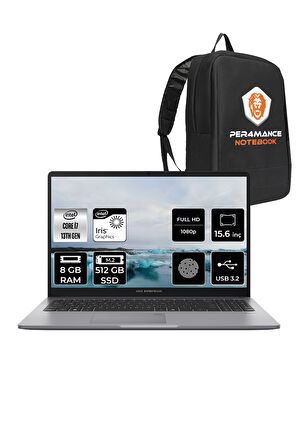 Asus Expertbook P1 P1503 i7 13700H 8GB DDR5 512GB SSD 15.6" FHD FREEDOS & PER4 ÇANTA