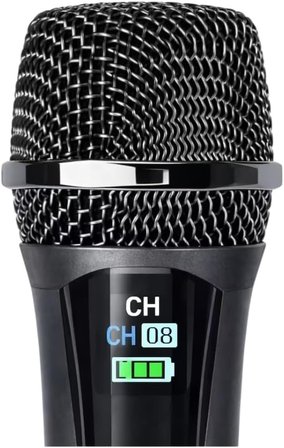 YK-MC450 Tekli El Kablosuz Mikrofon Seti – 2.4G UHF Wireless, 50 m Menzil, Alıcılı, Sahne Sunum Karaoke Uyumlu