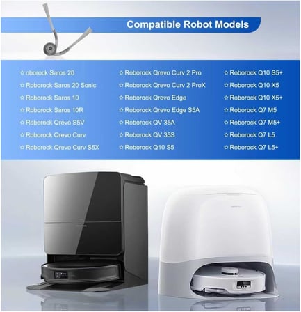 Roborock Saros 10R Uyumlu 2 Adet Yan Fırça