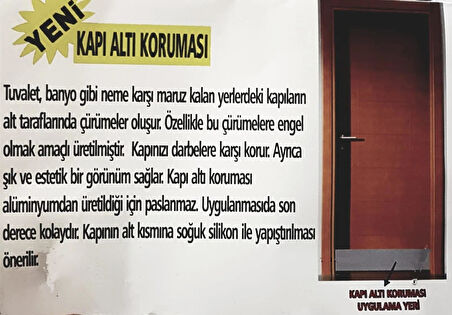 ALÜMİNYUM KAPI ALTI KORUYUCU SATEN 10X78 CM