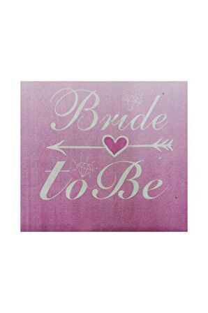 BRİDE TO BE BEYAZ PEMBE PEÇETE 16'LI
