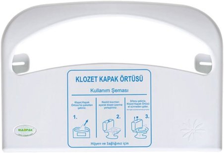Klozet Kapak Örtüsü 250'Li + R-1308 Klozet Kapak Örtü Aparatı Beyaz,61